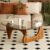 Coffee Table for Living Room Mid Century Modern Center Table with Glass Top and Wood, Transparent/Walnut