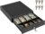 Volcora 13″ Electronic Cash Register Drawer for Point of Sale (POS) System with 4 Bill 5 Coin Cash Tray, Removable Coin Compartment, 12-24V, RJ11/RJ12 Key-Lock, Black – for Small Businesses