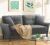 69″ Loveseat Sofa, Velvet Small Couches for Small Spaces, Love Seat Couches with 2 Pillows, Tool-Free Setup Loveseats, 700lb Load Sofas for Living Room, Mini Couch for Bedroom, Comfy Sofa Couch, Grey