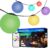 Enbrighten Vibe Sphere Outdoor String Lights, 57ft, 12 RGBWIC Bulbs, 6in Extra Large Spheres, Waterproof, Patio, Backyard, Gameday, Holiday, Smart App, Compatible with Alexa, Google Home, 85976