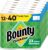 Bounty Quick-Size Paper Towels, White, 12 Family Triple = 40 Regular Rolls