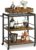 VASAGLE Kitchen Serving Cart with Removable Tray, 3-Tier Kitchen Utility Cart on Wheels with Storage, with Brakes, Leveling Feet, 15.7 x 28.3 x 33.9 Inches, Rustic Brown and Black ULRC72X