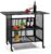 LOKKHAN Rolling Bar Cart with Locking Casters [3 Tier] Home Kitchen Microwave Cart Island On Wheels, Mobile Serving Cart Beverage Cart, Coffee Station Stand Cart (Metal, Industrial Black)