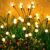 Solar Lights Outdoor(4 Pack,32 LEDs), ASMAD Solar Garden Lights, Outdoor Decorations, Firefly Light for Patio Decor, Big Bulb, Unique Gifts for Women, Gifts for Grandma