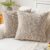 Decorative Throw Pillow Covers 18×18 Inch Set of 2, Soft Solid Farmhouse Chenille Couch Pillows, Spring Pillow Covers for Couch Sofa Bed Living Room Home Decor Pillowcase, Light Khaki