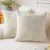 Decorative Throw Pillow Covers 18×18 Inch Set of 2, Thick Solid Farmhouse Chenille Couch Pillows, Spring Pillow Covers for Couch Sofa Bed Living Room Home Decor Pillowcase,White