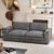 81.5″ Loveseat Cloud Sofa Couch with Storage Armrest, Cup Holders, USB & Type-C Ports, Spring Cushions, Solid Wood Frame, Chenille Modular Sectional for Living Room
