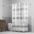 Hookless It’s A Snap! Faux Silk Shower Curtain, 3-in-1 Curtain Includes Fabric Shower Curtain with Flex-On Rings & Fabric Liner with Magnets, 71″ x 74″, Stripe Print, Gray