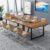 Tribesigns 8FT Conference Table, 94.49 L x 47.24 W x 29.53 H Inches Large Meeting Podcast Table for 10 People, Business Style Wooden Training Table with Strong Metal Frame for Office Conference