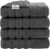 American Soft Linen Luxury 4 Piece Bath Towel Set, 600 GSM 100% Cotton Turkish Bath Towels for Bathroom, 27×54 in Large Bathroom Shower Towels, Dark Gray