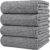 POLYTE 430 GSM Microfiber Oversize Quick Dry Lint Free Bath Towel, 60 x 30 in, 4 Pack (Waffle Weave)