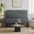 Yaheetech Small Comfy Sofa Mini Loveseat Couch 2-Seater Armless Sofa Chair, Corduroy Fabric & Easy Assembly, for Small Spaces Living Room,Bedroom,Dorm,Office, Dark Grey
