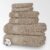 NOVA Luxury Linen – Hotel Quality Turkish Towel Set for Bathroom (6 Pcs Towel Set, Warmsand Beige)